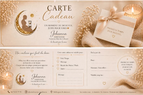 Carte cadeau soin bien-être